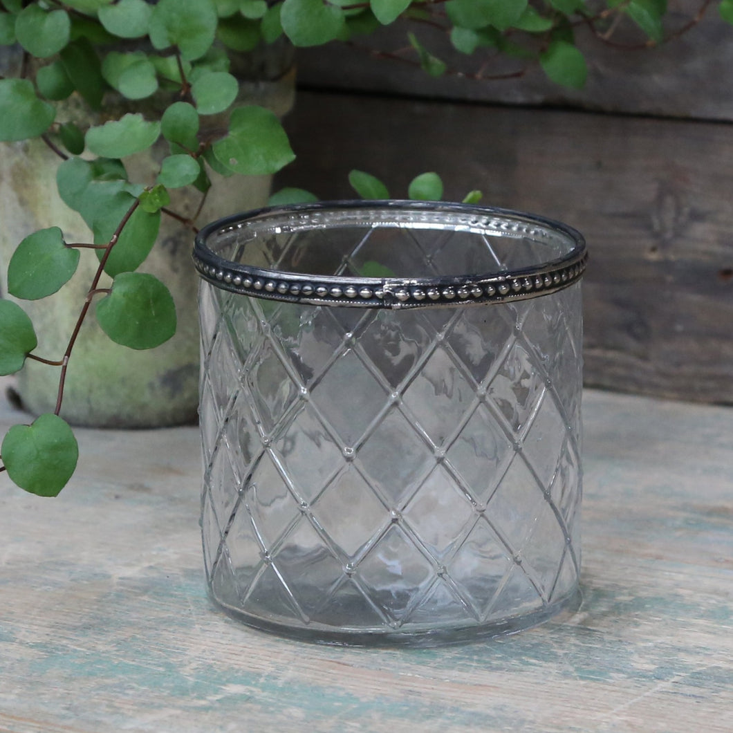 Diamond Glass Flowerpot