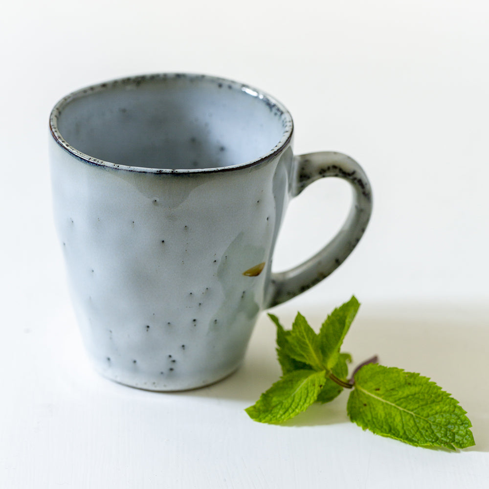 Frosty Grey Speckled Mugs